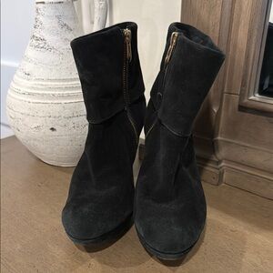 Jessica Simpson Black Suede Ankle Boots